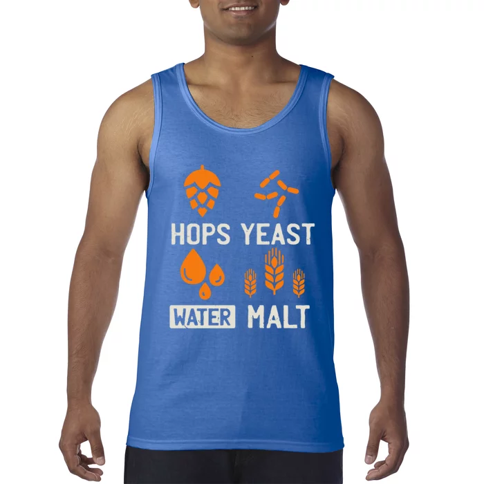 Hops Yeast Water Malt Beer Funny Gift Tank Top