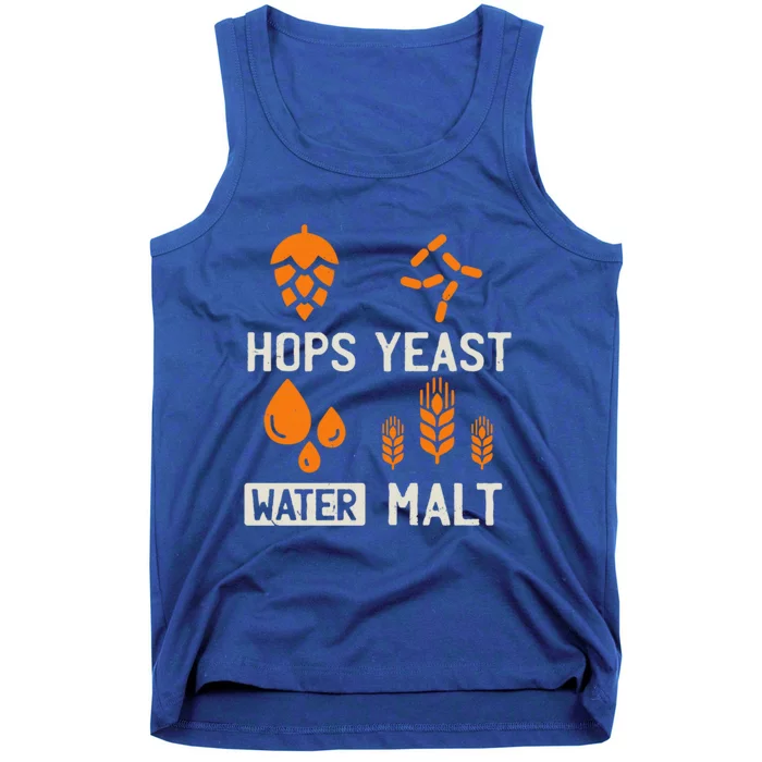 Hops Yeast Water Malt Beer Funny Gift Tank Top