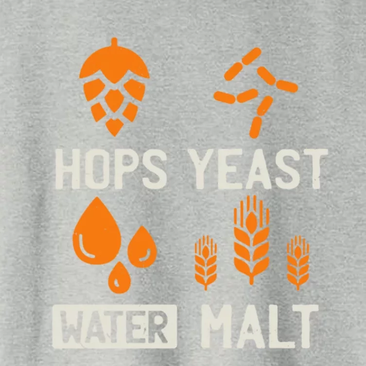 Hops Yeast Water Malt Beer Funny Gift Women's Crop Top Tee