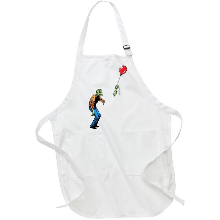 Halloween Zombie Balloon Funny Cut Off Arm Full-Length Apron With Pocket