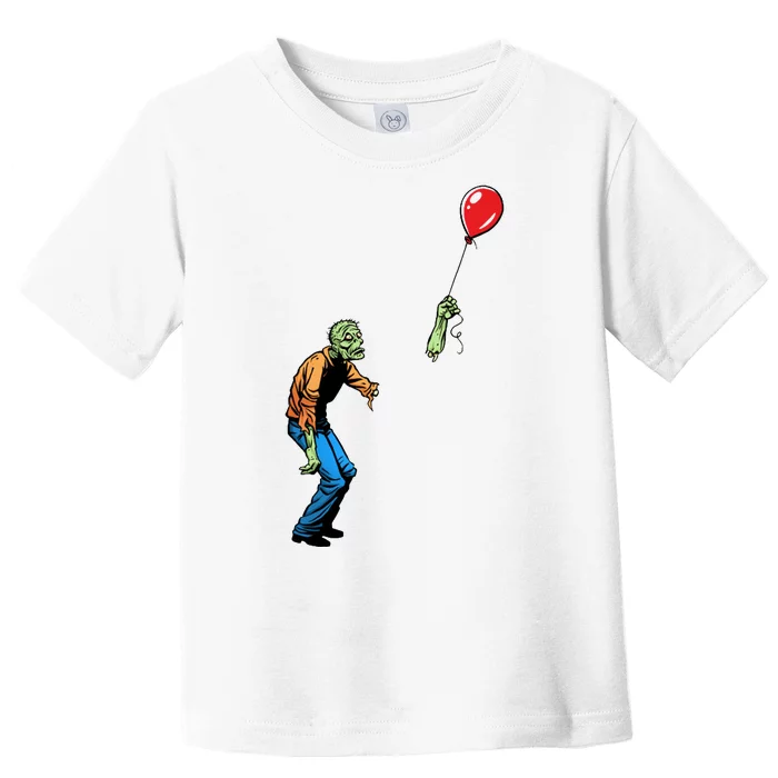 Halloween Zombie Balloon Funny Cut Off Arm Toddler T-Shirt