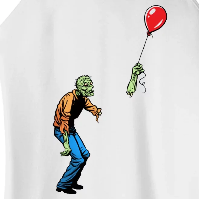 Halloween Zombie Balloon Funny Cut Off Arm Women’s Perfect Tri Rocker Tank