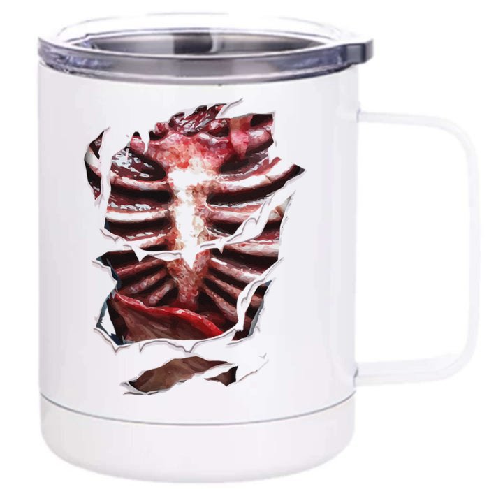 Halloween Zombie Gore DIY Costume Front & Back 12oz Stainless Steel Tumbler Cup