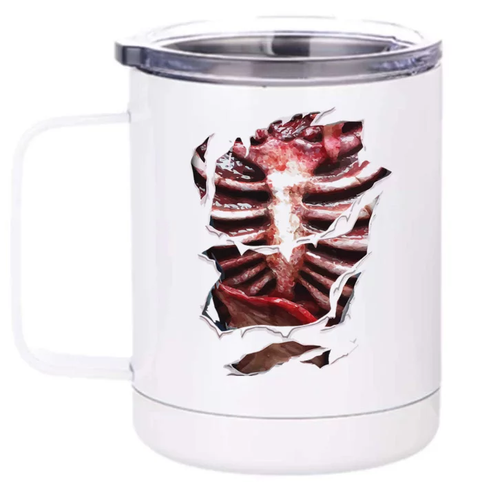 Halloween Zombie Gore DIY Costume Front & Back 12oz Stainless Steel Tumbler Cup