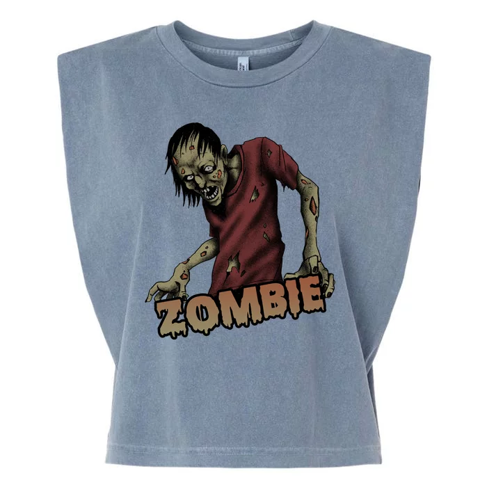 Horror Zombie Halloween Garment-Dyed Women's Muscle Tee