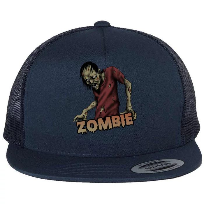 Horror Zombie Halloween Flat Bill Trucker Hat