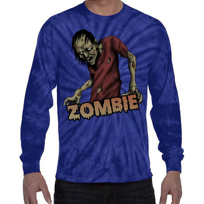 Horror Zombie Halloween Tie-Dye Long Sleeve Shirt