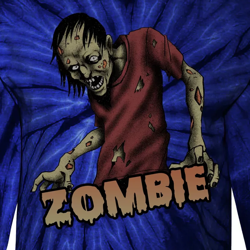 Horror Zombie Halloween Tie-Dye Long Sleeve Shirt