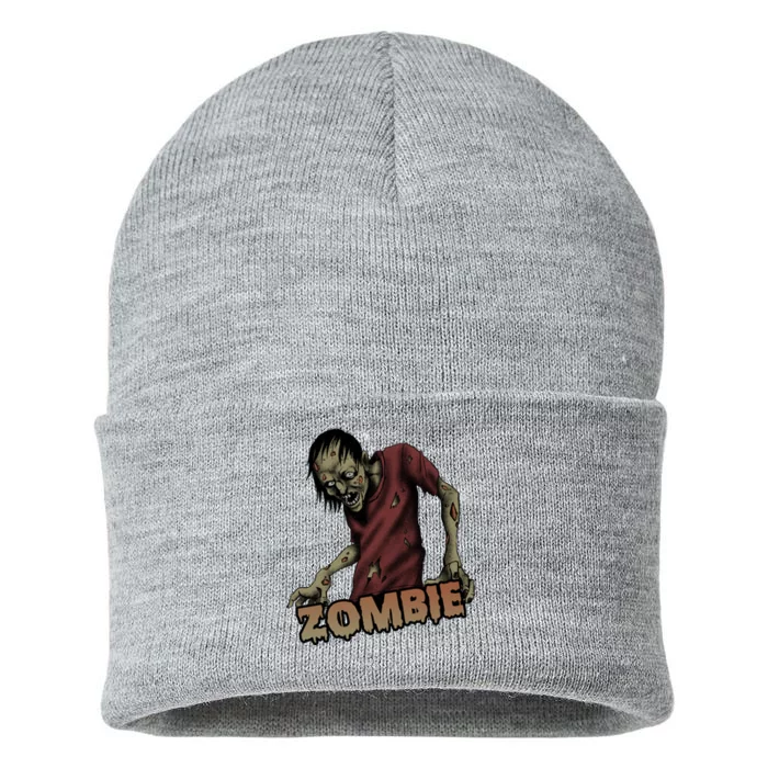 Horror Zombie Halloween Sustainable Knit Beanie