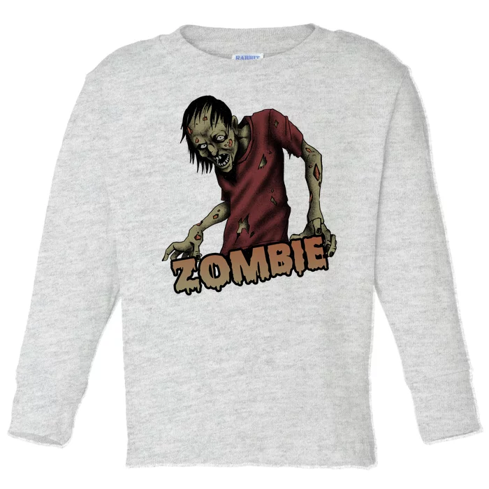 Horror Zombie Halloween Toddler Long Sleeve Shirt