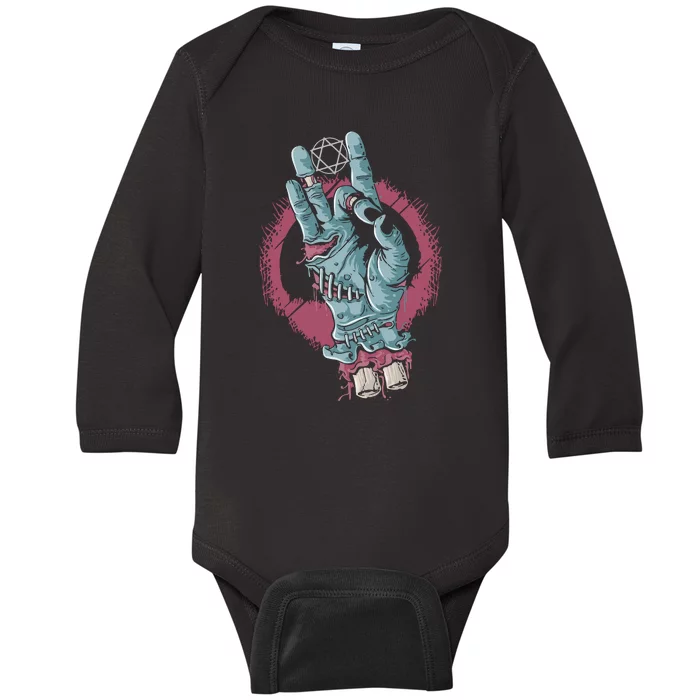 Halloween Zombie Hand Baby Long Sleeve Bodysuit