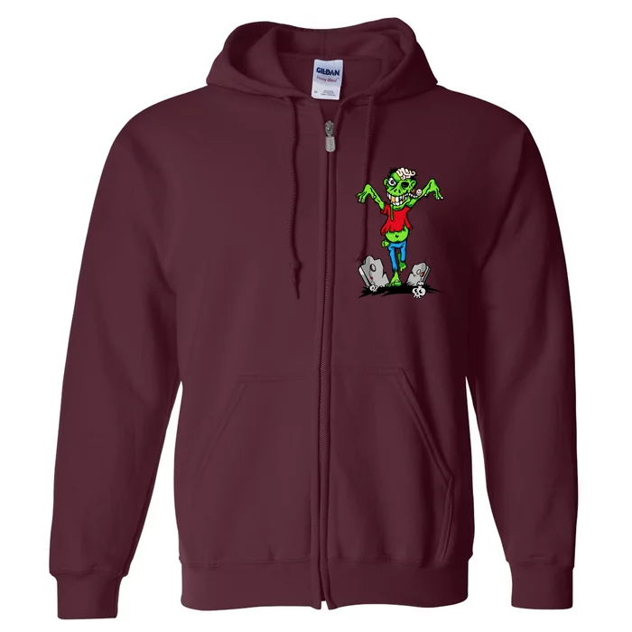 Halloween Zombie Full Zip Hoodie