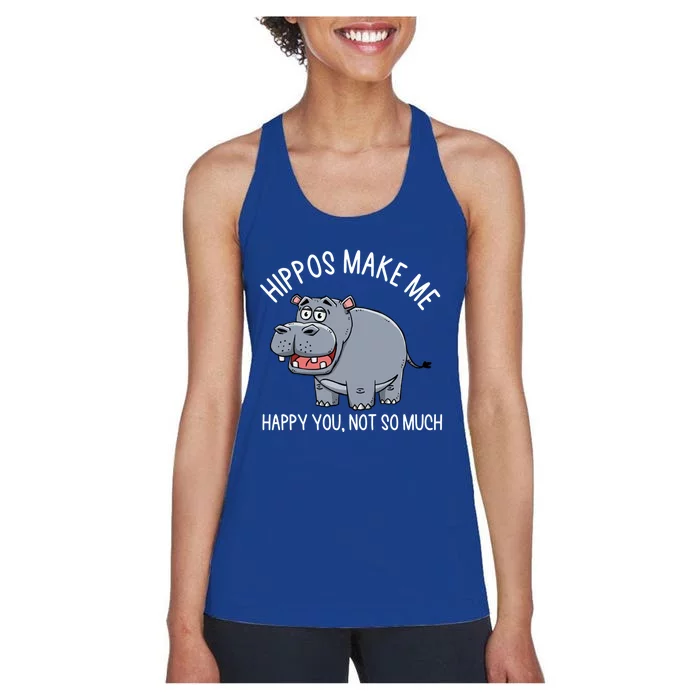 Hippopotamus Zookeeper Hippotology Hippo Lover Gift Women's Racerback Tank