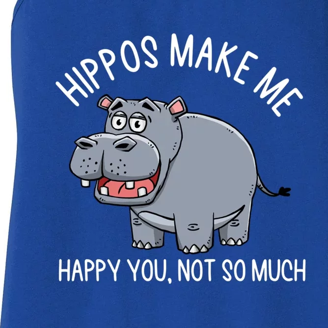 Hippopotamus Zookeeper Hippotology Hippo Lover Gift Women's Racerback Tank