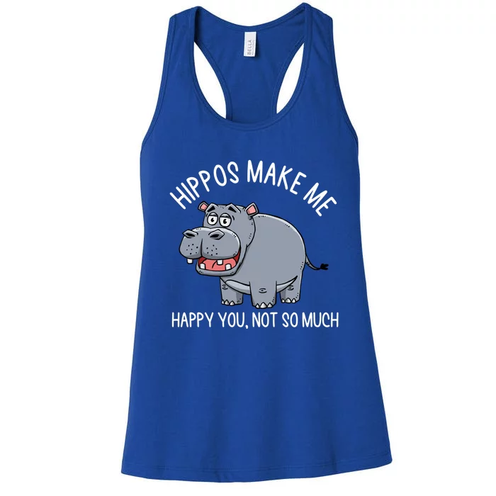 Hippopotamus Zookeeper Hippotology Hippo Lover Gift Women's Racerback Tank