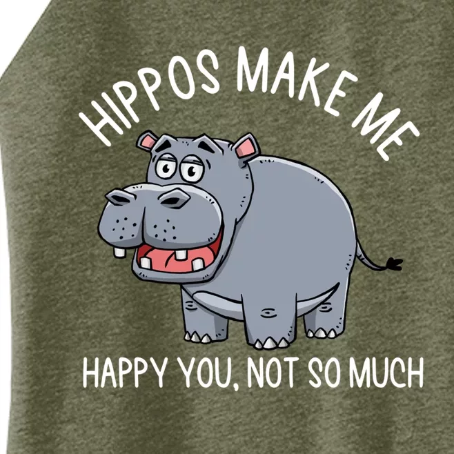 Hippopotamus Zookeeper Hippotology Hippo Lover Gift Women’s Perfect Tri Rocker Tank