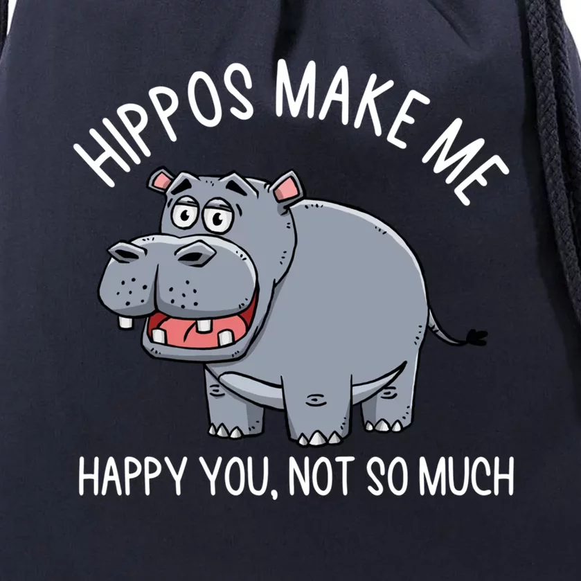 Hippopotamus Zookeeper Hippotology Hippo Lover Gift Drawstring Bag