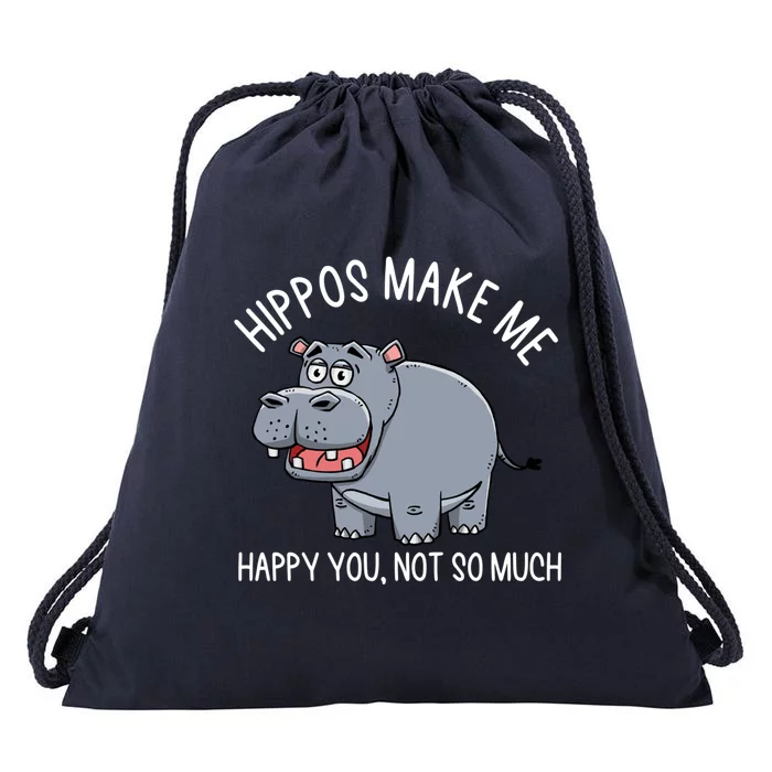 Hippopotamus Zookeeper Hippotology Hippo Lover Gift Drawstring Bag