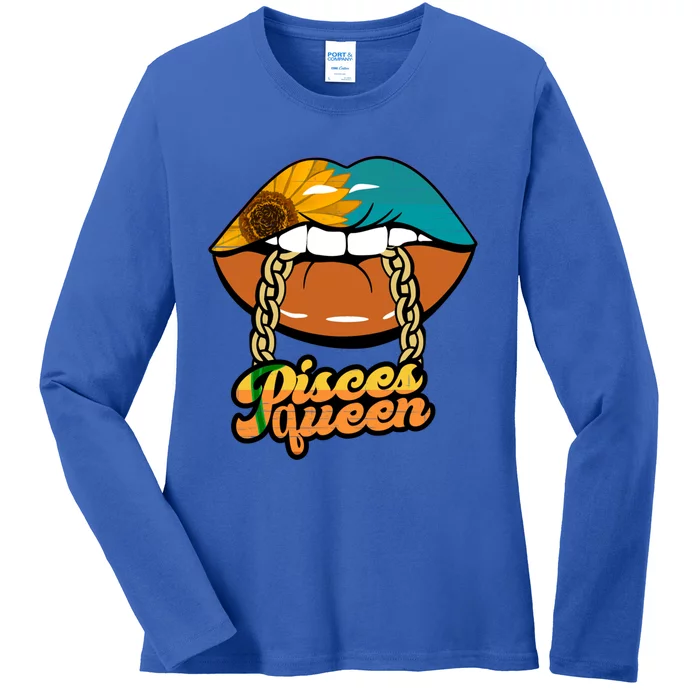 Hippie Zodiac Pisces Queen Gift Ladies Long Sleeve Shirt