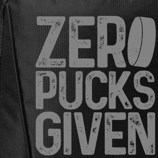 Hockey Zero Pucks Given Funny Hockey Player Goalie City Backpack