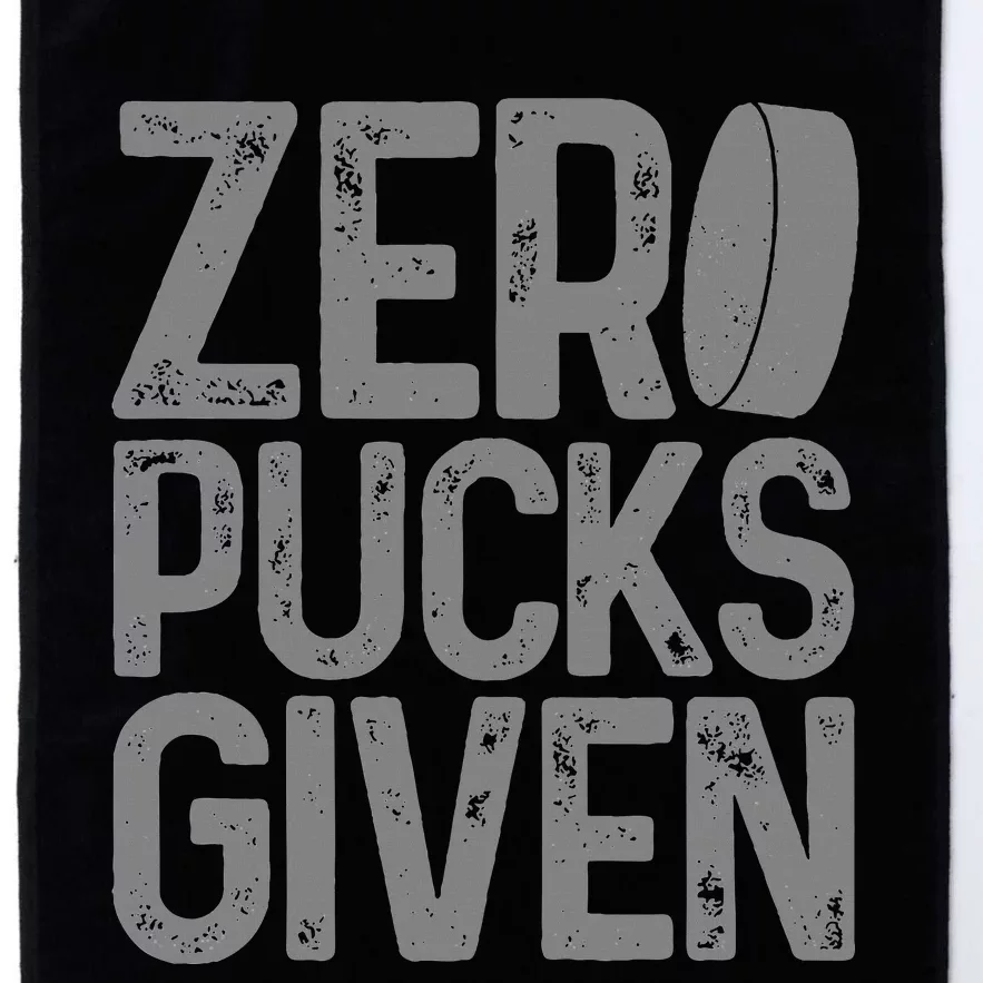 Hockey Zero Pucks Given Funny Hockey Player Goalie Platinum Collection Golf Towel