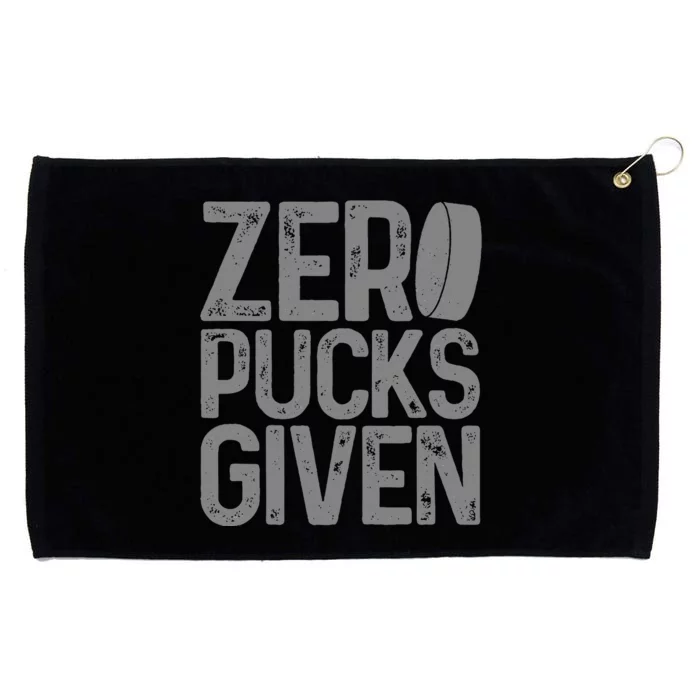 Hockey Zero Pucks Given Funny Hockey Player Goalie Grommeted Golf Towel