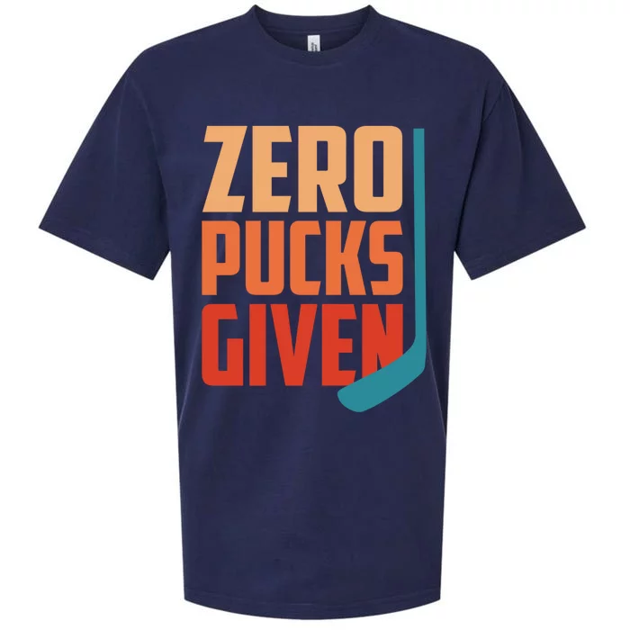 Hockey Zero Pucks Given Gift Sueded Cloud Jersey T-Shirt