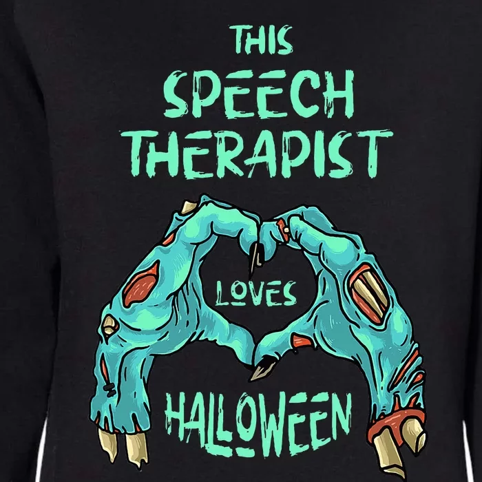 Halloween Zombie Speech Therapy Enthusiast Womens California Wash Sweatshirt