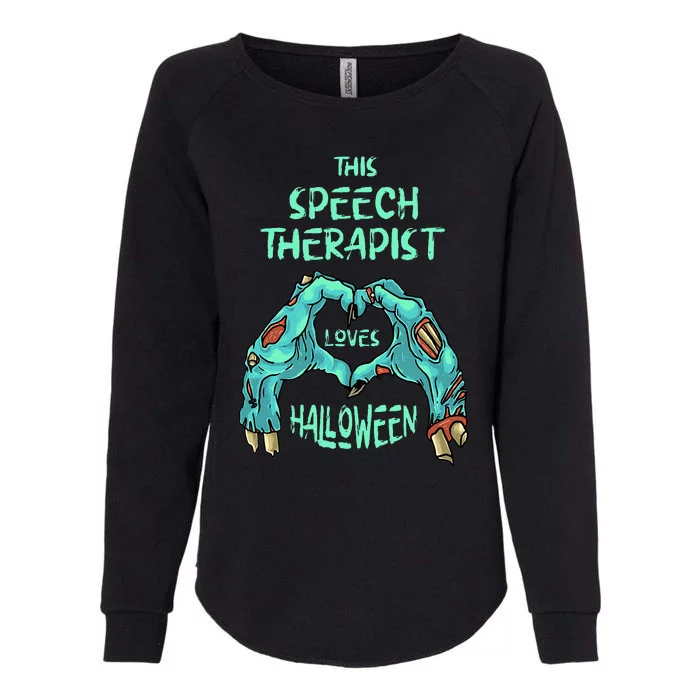 Halloween Zombie Speech Therapy Enthusiast Womens California Wash Sweatshirt