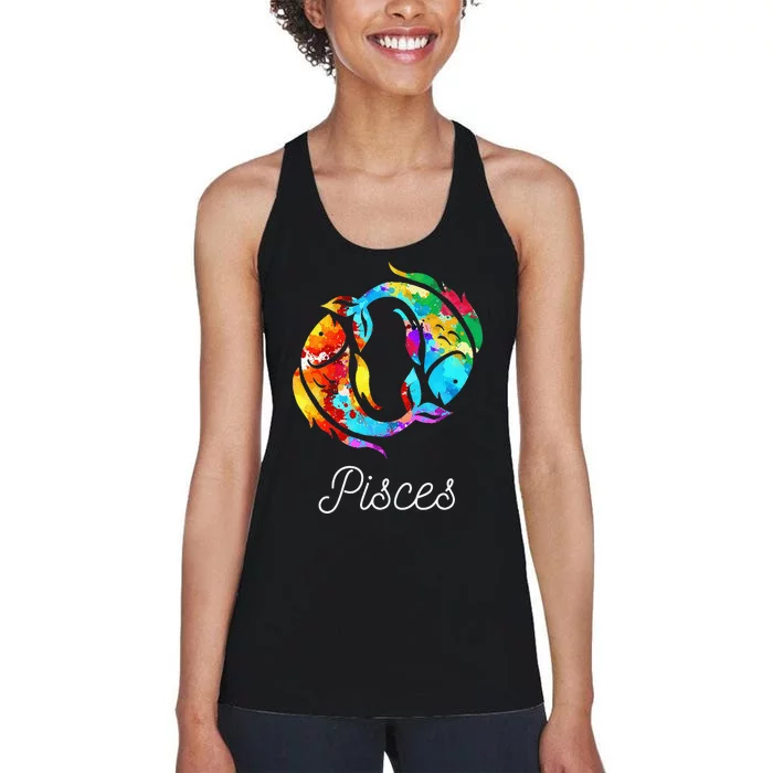 Horoscope Zodiac Sign Pisces Women's Racerback Tank