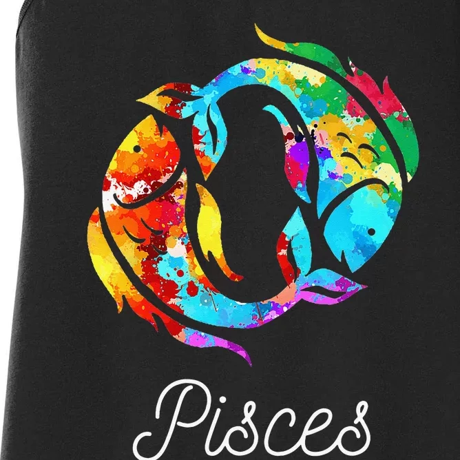 Horoscope Zodiac Sign Pisces Women's Racerback Tank