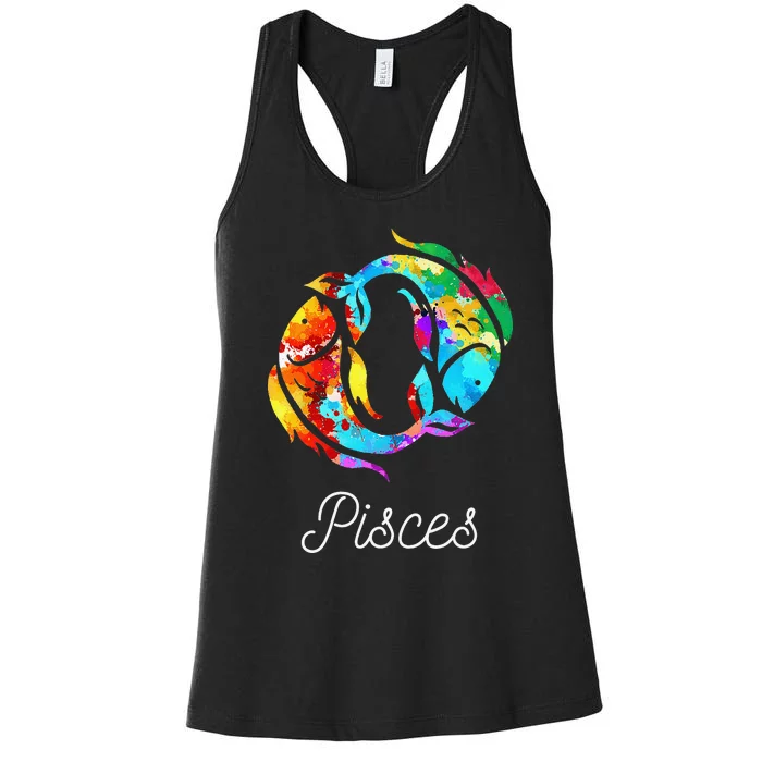 Horoscope Zodiac Sign Pisces Women's Racerback Tank