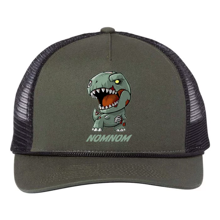 Halloween Zombie Trex NomNom Retro Rope Trucker Hat Cap