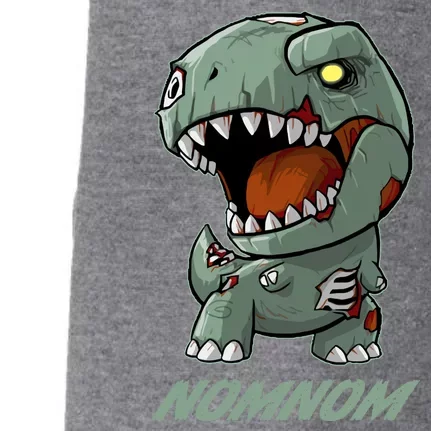 Halloween Zombie Trex NomNom Doggie 3-End Fleece Hoodie