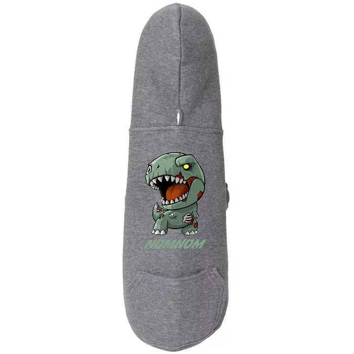 Halloween Zombie Trex NomNom Doggie 3-End Fleece Hoodie