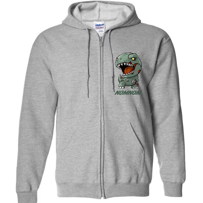 Halloween Zombie Trex NomNom Full Zip Hoodie