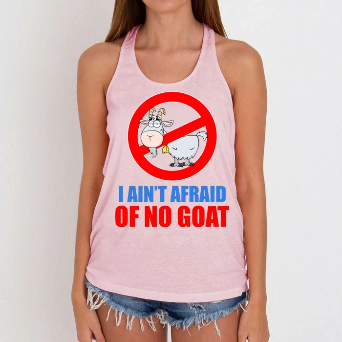 I Ain't Afraid of No Goat Chicago Women's Knotted Racerback Tank