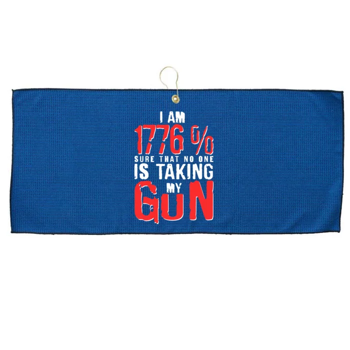 I Am 1776 Sure That No One Is Taking My Gun Large Microfiber Waffle Golf Towel