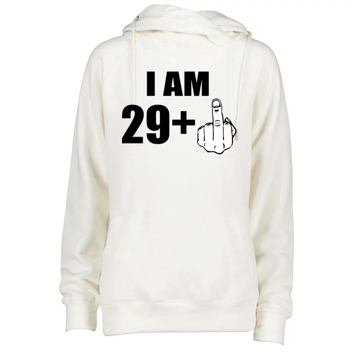 I Am 30 Middle Finger Womens Funnel Neck Pullover Hood