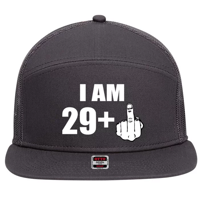 I Am 30 Middle Finger 7 Panel Mesh Trucker Snapback Hat