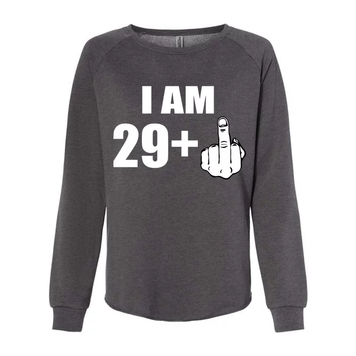 I Am 30 Middle Finger Womens California Wash Sweatshirt