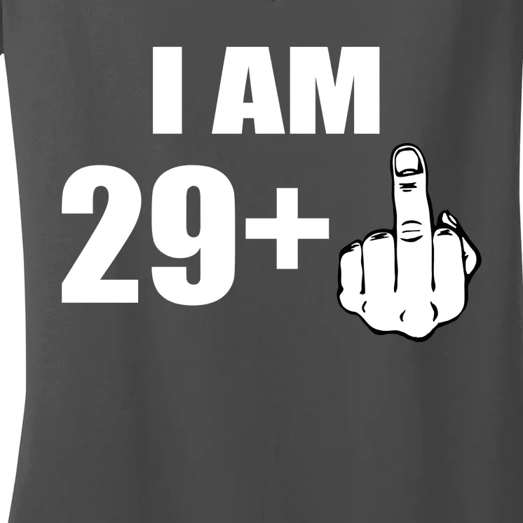 I Am 30 Middle Finger Women's V-Neck T-Shirt