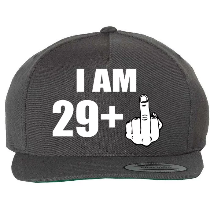 I Am 30 Middle Finger Wool Snapback Cap