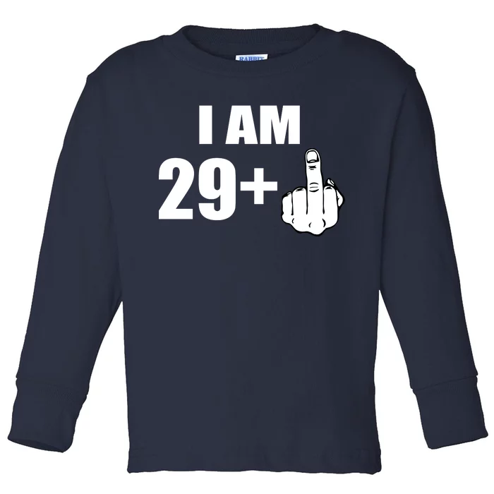 I Am 30 Middle Finger Toddler Long Sleeve Shirt