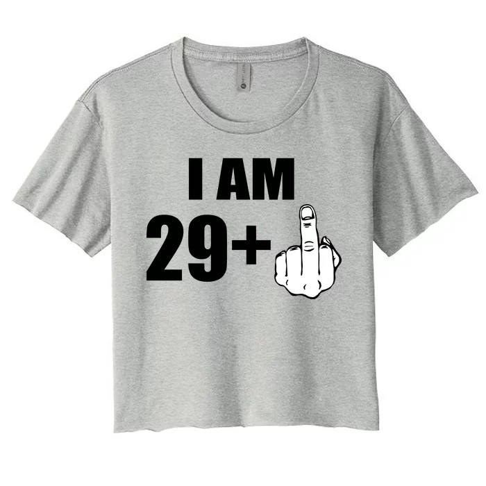 I Am 30 Middle Finger Women's Crop Top Tee