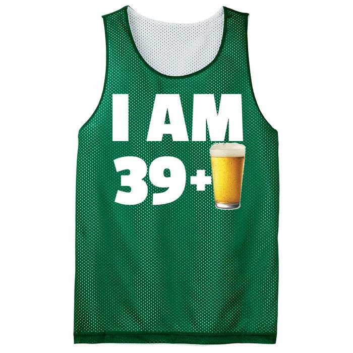 I Am 39 Plus Beer 40th Birthday Mesh Reversible Basketball Jersey Tank