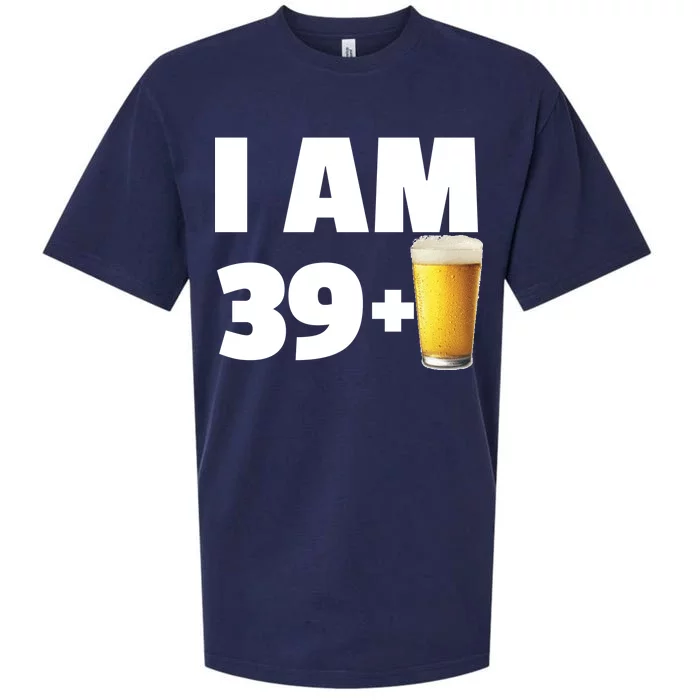 I Am 39 Plus Beer 40th Birthday Sueded Cloud Jersey T-Shirt