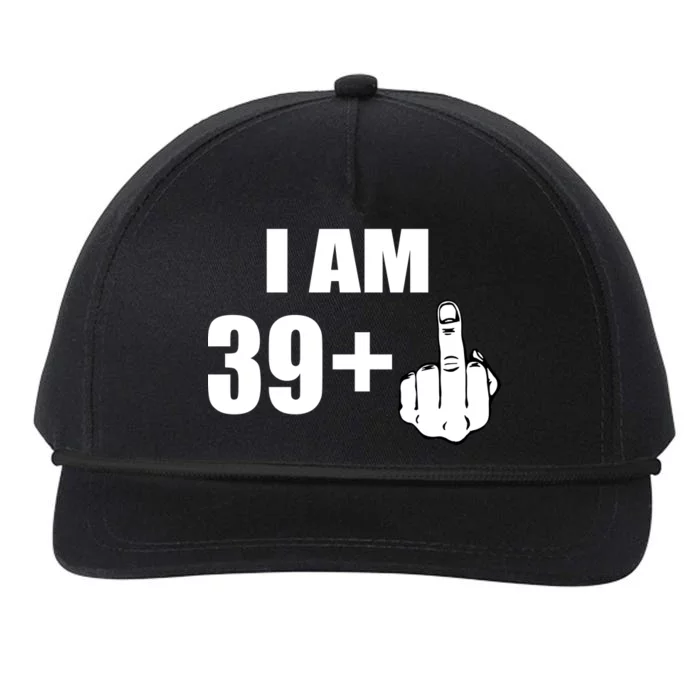 I Am 40 Middle Finger Snapback Five-Panel Rope Hat