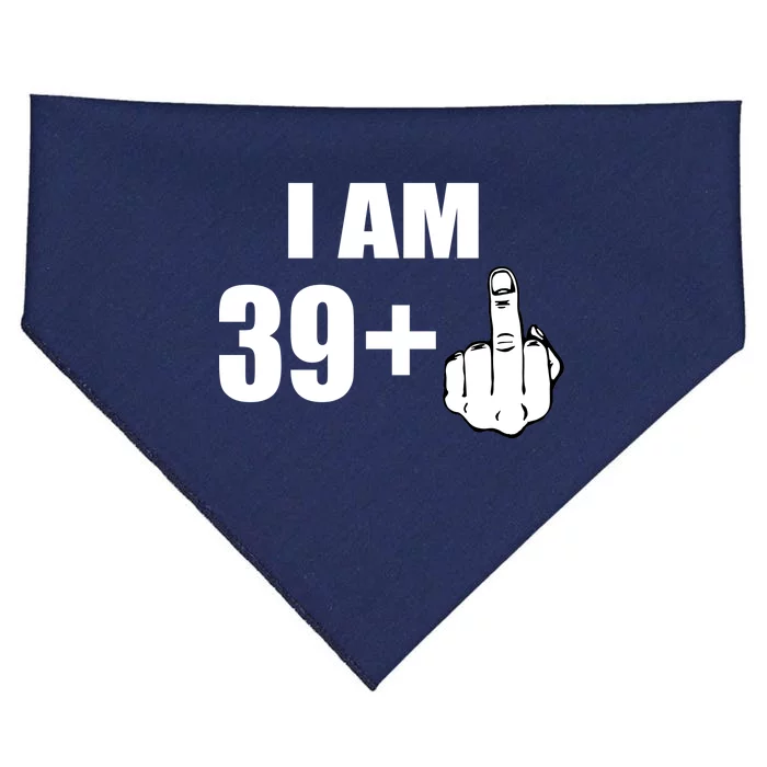 I Am 40 Middle Finger USA-Made Doggie Bandana