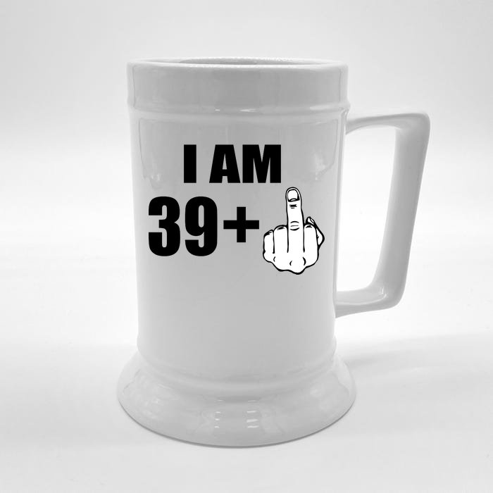 I Am 40 Middle Finger Front & Back Beer Stein